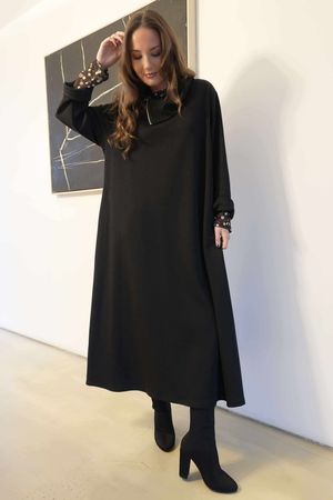 Sola Smart Tech Zip Cowl Dress Black